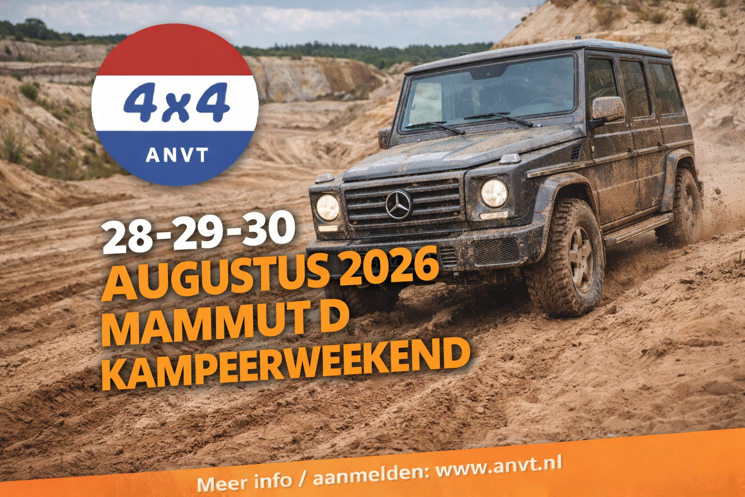 28/29/30 augustus 2026 Mammut (D)  kampeerweekend 